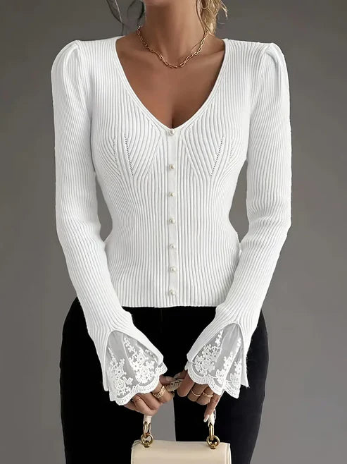 AMANDINE | PULL CÔTELÉ CHARME INTEMPOREL