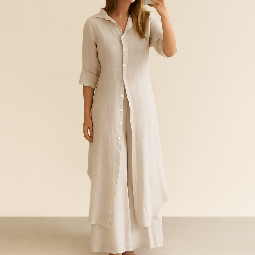 Robe Longue Maxi à Boutons