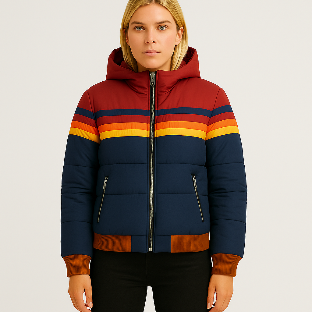 Doudoune Rétro à Rayures