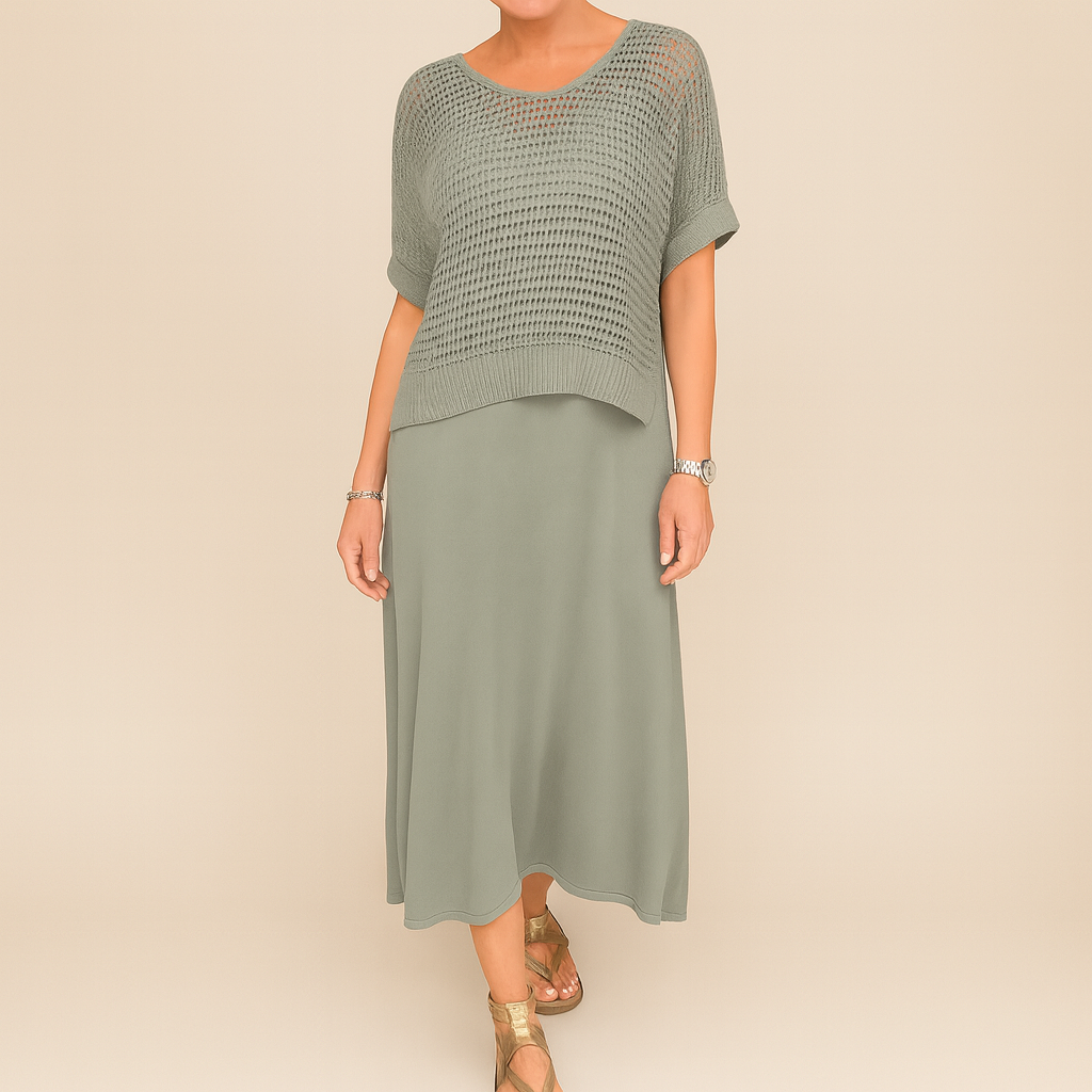 Laurie™ | Stilvolles Midikleid & Blusen-Set