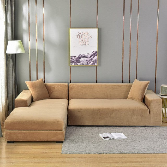 LuxurySofa™ – Samtelastischer Sofabezug