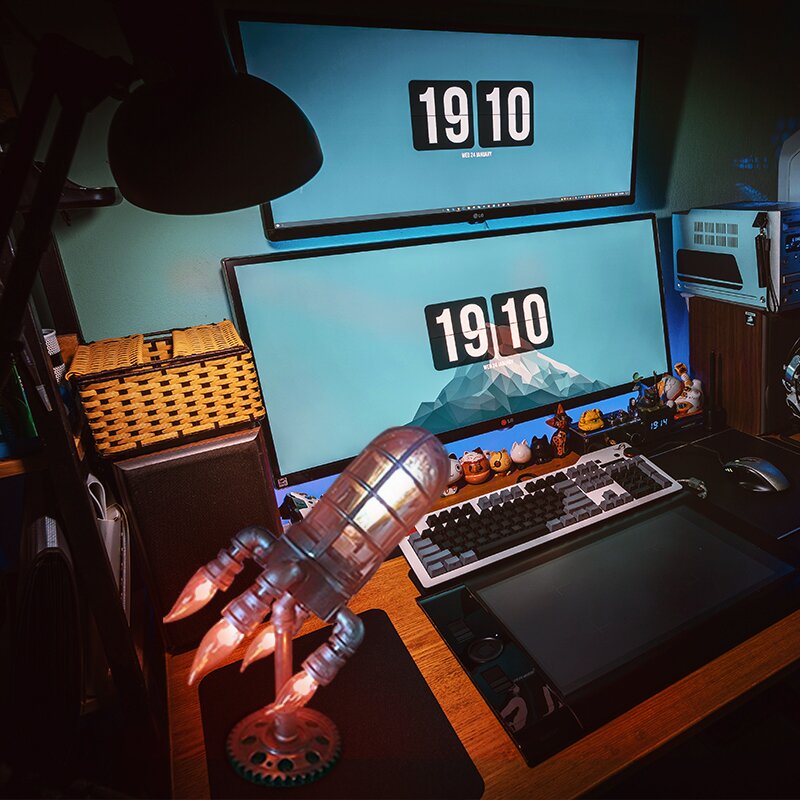 RocketLamp™ – Steam-Punk-Raketenlampe